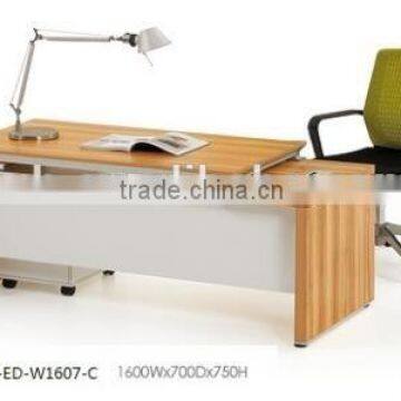 Chinese factory price office furniture set I shape executive/dental/CEO desk and chair with movable pedestal (FOH-ED-W1607)