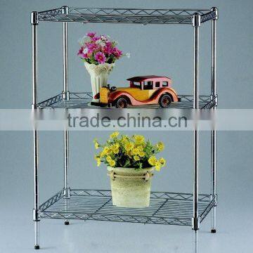 3 Tiers Chromed Metal Wire Shelving, Storage Rack photo-6