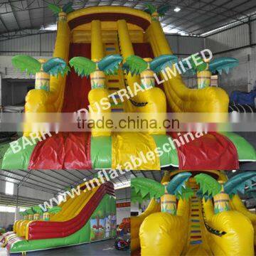 palm tree inflatable slide/ inflatable jungle animal slide for kids