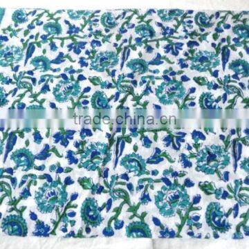 RTHCF-28 100% Export Quality fabric Traditional manufacturer Wooden block Flowers Leaf printed cotton Beautiful Suppliers