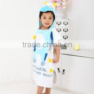 Oeko-Tex 100% Cotton Animal Kids Hooded Towel of Velour Printed photo-6