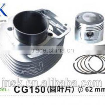 Hot Ssale and shock price Motorcycle Cylinder Head Cylinder kit (CG) MODEL CG150 DIA62mm (round blade)