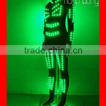 Full Color Led Costume Robot,custom Led Light Zippered Jumpsuit,recharagble Lights Led Dance Costumes photo-5