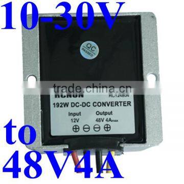 DC/DC 12V 24V(10-30V) Step Up to 48V 4A 192W Waterproof Power Voltage Converter Regulator for genertator etc