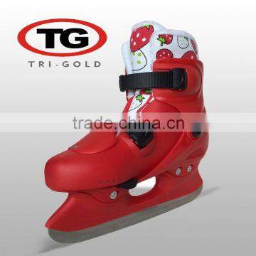 Wholesale adjustable hard shell ice hockey skates sale shoes for kids for ice rink