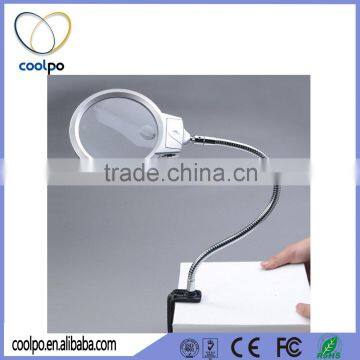 Skin Analyser Top-tight Metal Hose Magnifying Medical Glass Folding Loupe LED Lamp Magnifier Moveable