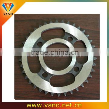 High Performance Alloy Steel CG125 38 Tooth Rear Motorcycle Sprocket