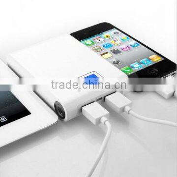 Dust-resistant double usb cables portable power bank 5800mah safe power supply