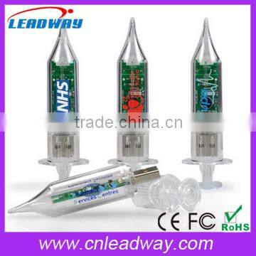 Medical gift injection syringe usb flash drive in cheap price 128MB-64GB