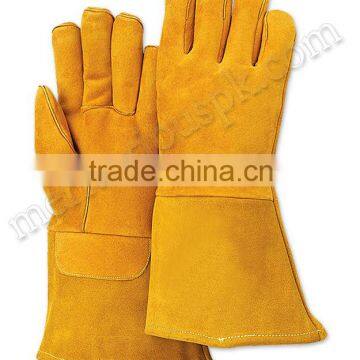 Yellow Leather Welding Gloves