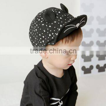 MZ3133 New Baby Kids Infant Winter cool cartoon cat baseball hats