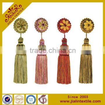 Rayon fabric tassel type decoration tassel with decoration flower