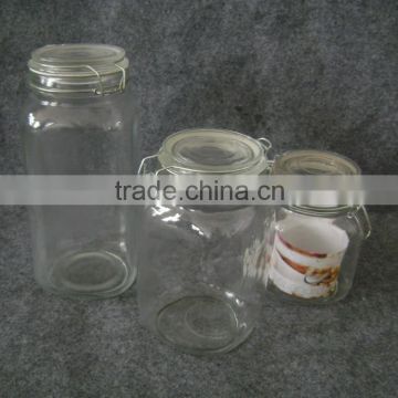 square airtight glass jar with glass lid