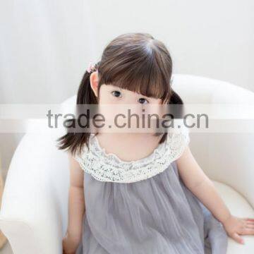 Tao1036 china made cheap good quality flower and dot baby girls dress wholesale