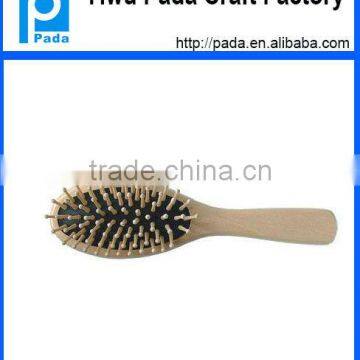 Wooden Black Cushion Massage Hair Brush