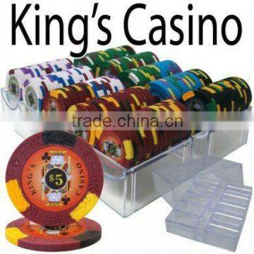 200pc Kings Casino Poker Chip Set with Acrylic Case