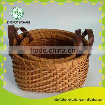 Wholesale classical tote wood storage basket