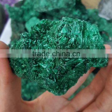 New Arrived Fancy Malachite Rough Stone with Druze Mineral Specimens for Sale