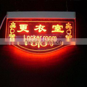 Popular promotional led laser engraving acrylic led sign