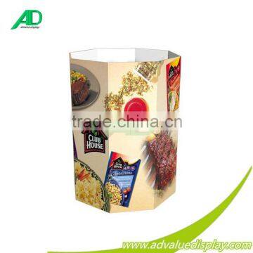 Supermarket retail store snack storage box corrugated paper for promotion