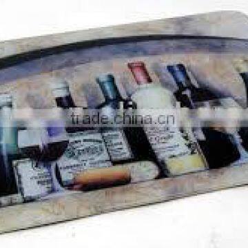 glass cutting board with custom design and size