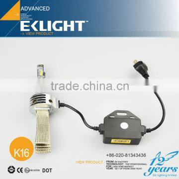 EKLIGHT Factory TUV/CE/Emark Approved Non-Polarity Canbus H7 H11 9005 H13 Car h4 led headlight 2016