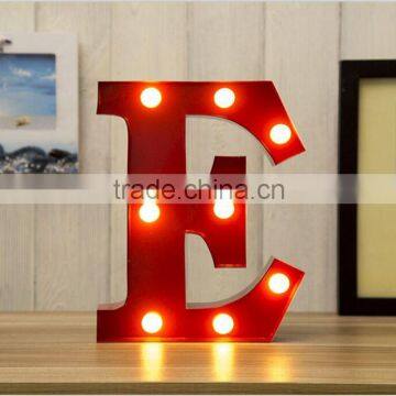 Decorative plastic and wood letters led sign