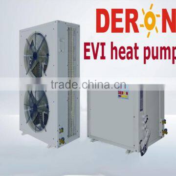 Split type EVI heat pump air to water, house heating/ Cooling , High COP for cold area -25 degree