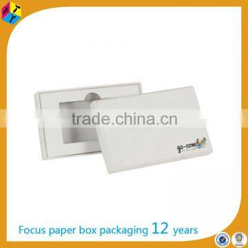 white cardboard business cards packaging box