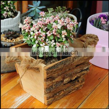 square birch bark baskets pot