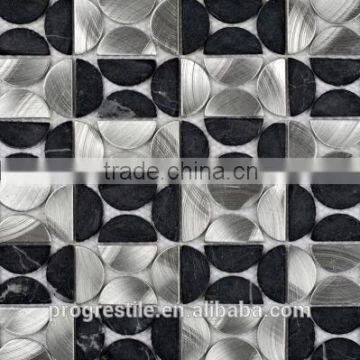 metal mix stone mosaics, art design metal mosaic, home decor mosaics (PMMS030)