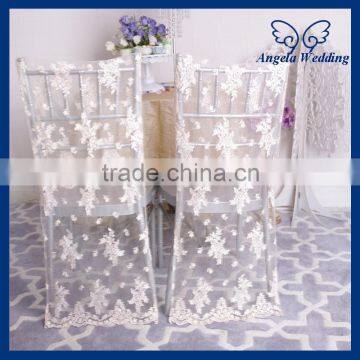 CH011H 2015 embroidery lace chair cover