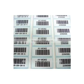 printed sticker / barcode label