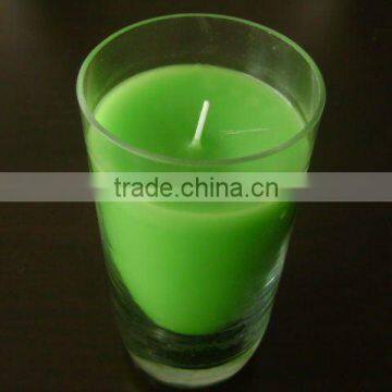 Plant aroma, natural SOY WAX candle in glass cup