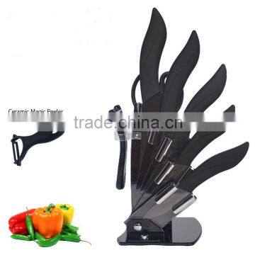 kitchenware professional ceramic knife set with black handle