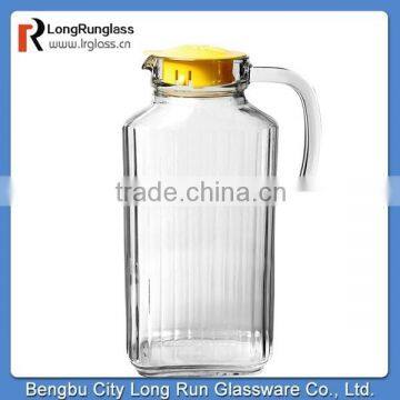 LongRun 2015 new product heavy sham glass water bottle with noodle pattern qualitier tableware