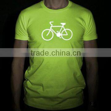 Men's 100% polyester mesh T-shirts neon yellow T-shirts