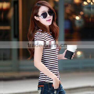 Wholesale new design softtextile women's sexy tight t-shirt