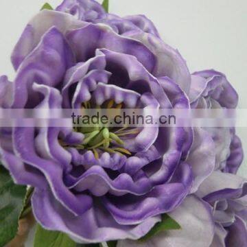 purple artificial penoy flower , pu penoy head for home decor