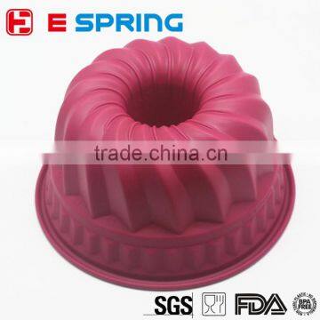 Big Flower Round Fluted Silicone Cake Mold Bundt Pan