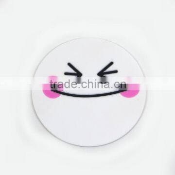 Cartoon Character Soft Rubber Roller Custom Coaster Promotional PVC Soft Textile Cup Mat