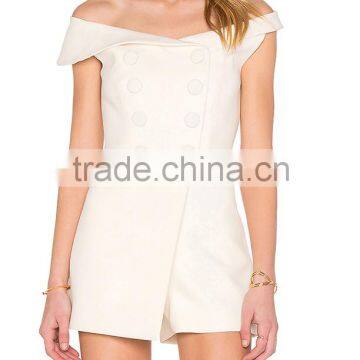 Short Sleeve Plain Solid ColourJumpsuit For Women photo-3