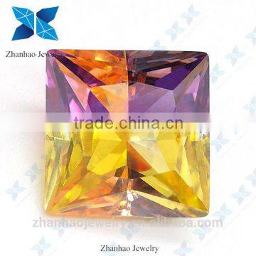 different fashion shinning color garden glass multicolor cubic zirconia stone