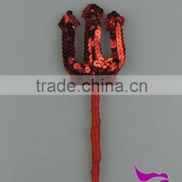 New Red Sequin Devil Horns Fork for Halloween photo-4