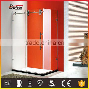 304 stainless steel frame tempered galls sliding shower enclosure
