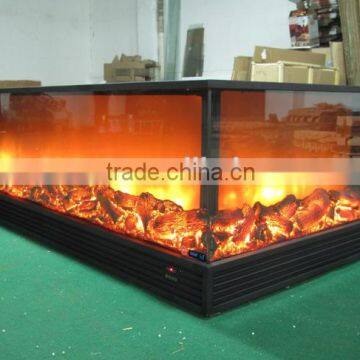 1.2M long 2 sided electric fireplace with remote control low power consumption