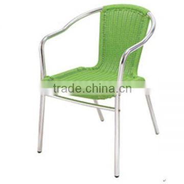 Aluminum rattan bistro chair