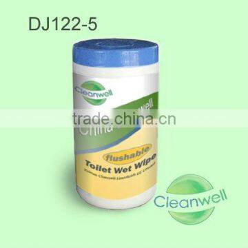 (DJ122-5)Flushable toilet Wet Wipe