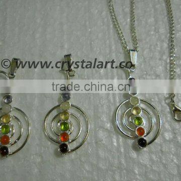 Cho-ku-rei-Reiki Chakra Plated Metal Pendants