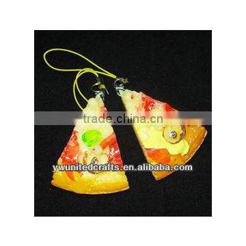 Fashion&charm simulation pizza keyring